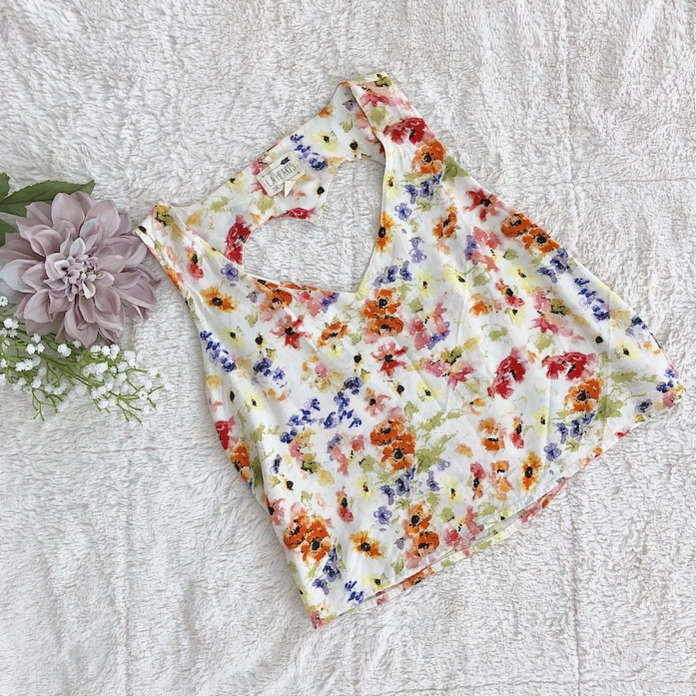 LA Hearts Floral Mutilcolored Crop Top